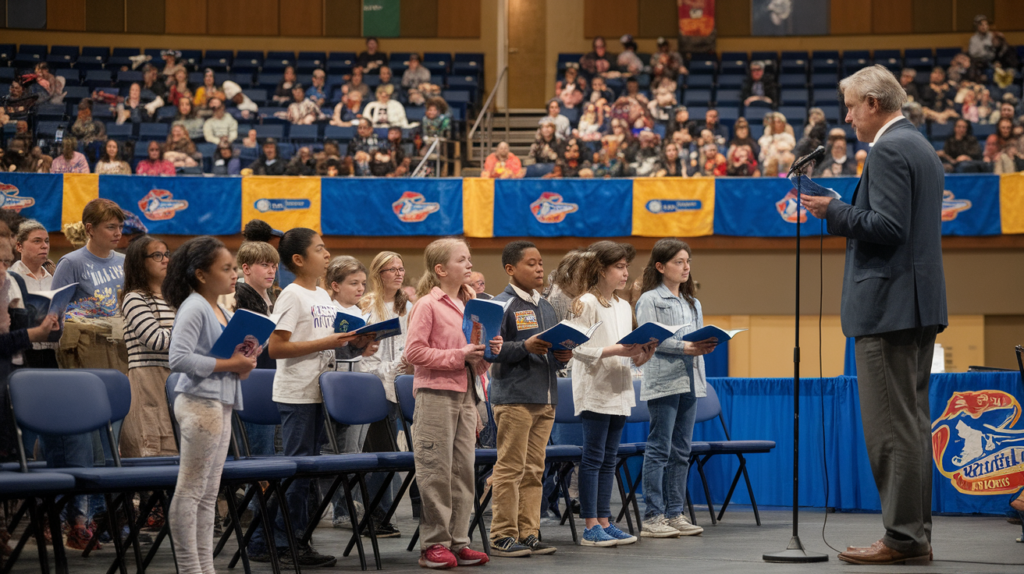 kids at a spellling bee