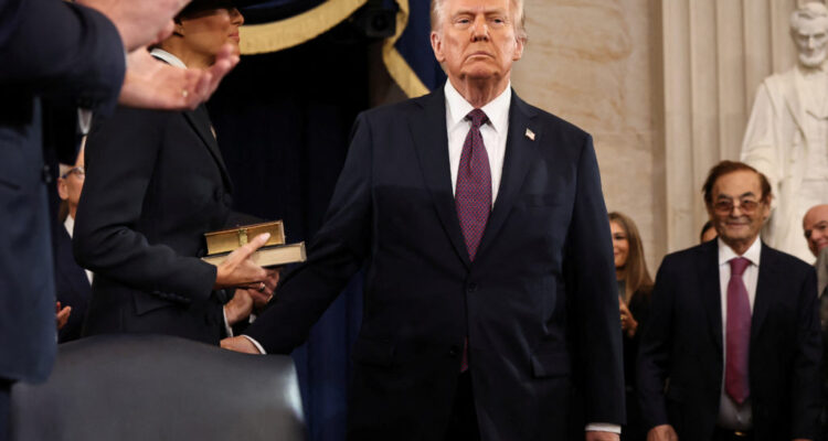 trump being sworn in as 47th president