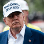 president trump in white make america great again hit