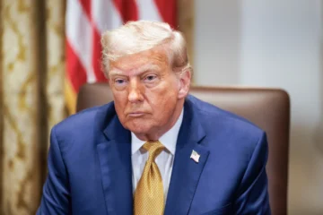 trump staring intensely