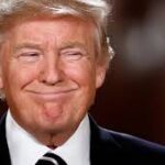 trump smiling