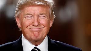 trump smiling