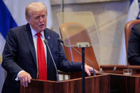 president trump at podium