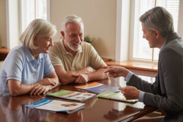 couple going over mecicare benefits