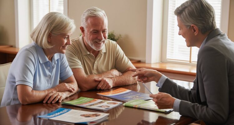 couple going over mecicare benefits